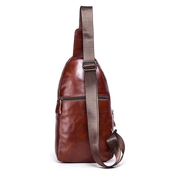 Gzcz Bolso Bandolera Vintage De Cuero Genuino Para Hombre