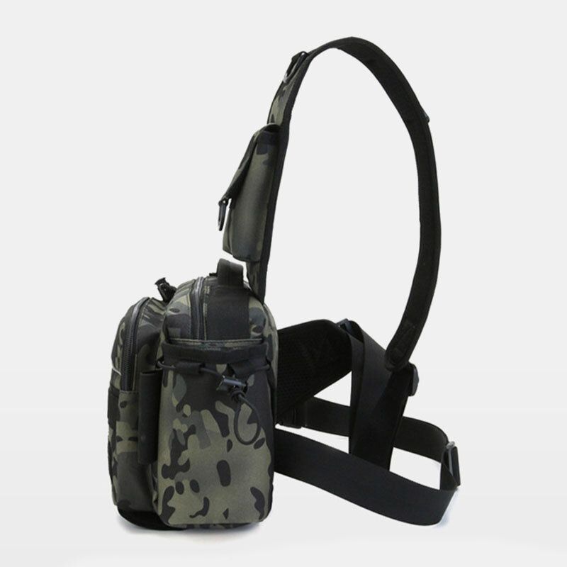 Hombres Camo De Gran Capacidad Al Aire Libre Fish Gear Bag Impermeable Crossbody Bag Riñonera