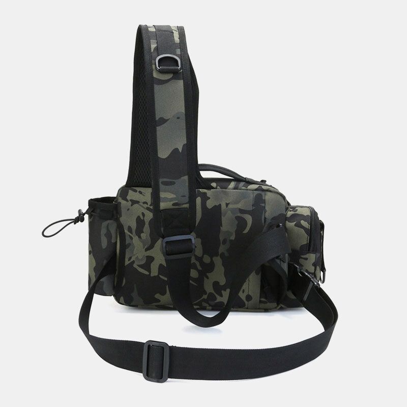 Hombres Camo De Gran Capacidad Al Aire Libre Fish Gear Bag Impermeable Crossbody Bag Riñonera