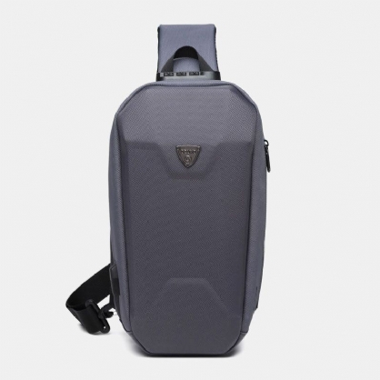 Hombres De Carga Usb Multibolsillos Antirrobo Impermeable Al Aire Libre Bandolera Bolsa De Pecho Bolsa De Honda