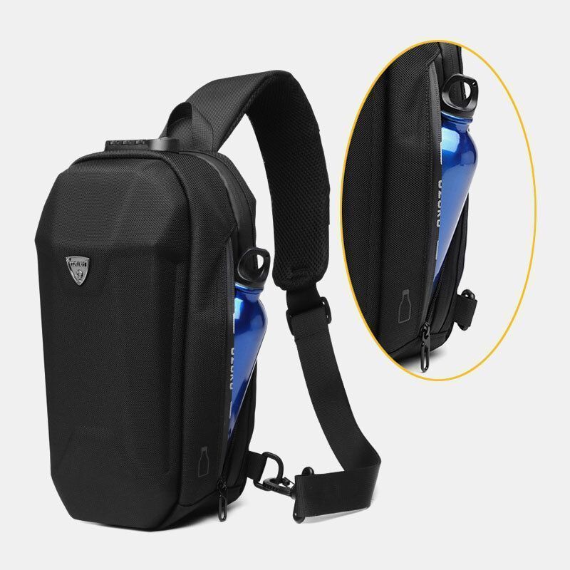 Hombres De Carga Usb Multibolsillos Antirrobo Impermeable Al Aire Libre Bandolera Bolsa De Pecho Bolsa De Honda