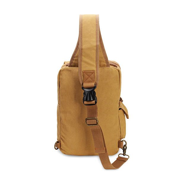 Hombres Casual Canvas Outdoor Sport Hombro Ipad Chest Crossbody Bag