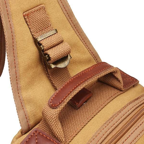 Hombres Casual Canvas Outdoor Sport Hombro Ipad Chest Crossbody Bag