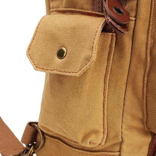 Hombres Casual Canvas Outdoor Sport Hombro Ipad Chest Crossbody Bag