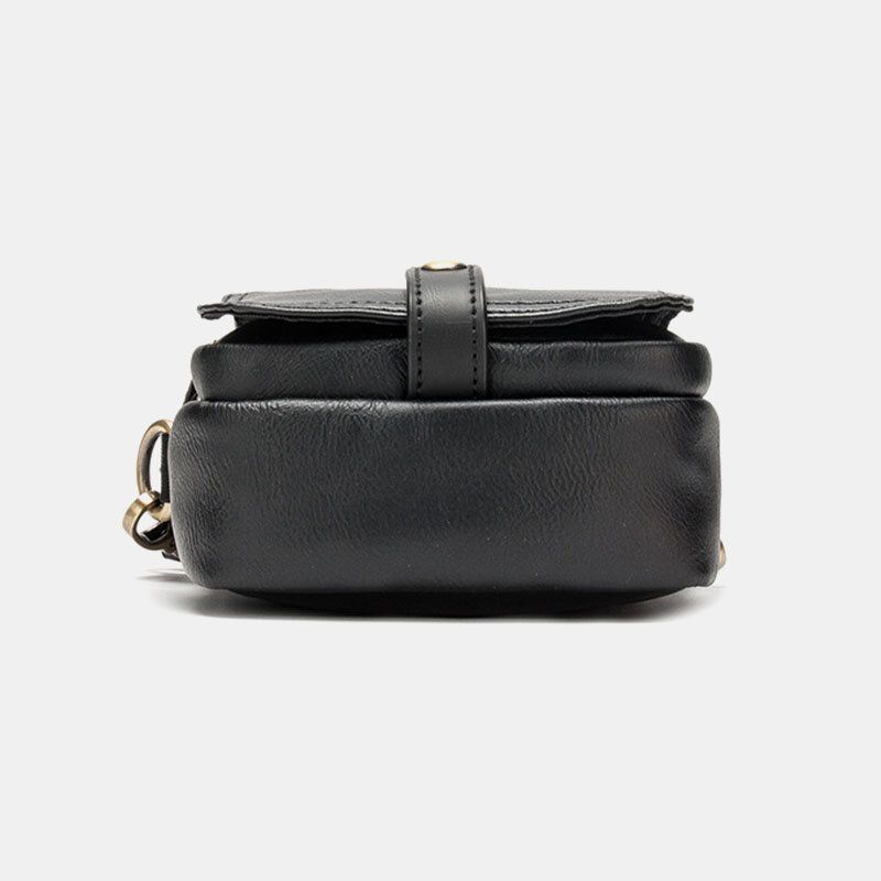 Hombres De Cuero De Imitación Casual Retro Mini 6.3 Pulgadas Bolso Para Teléfono Bolso Bandolera Bolso Bandolera