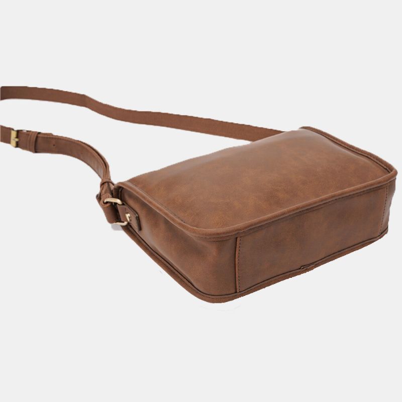 Hombres De Cuero De Pu De Gran Capacidad Vintage 6.3 Pulgadas Bolsa De Teléfono Bolsa De Hombreajero Bolsos De Bandolera Bolso De Hombro