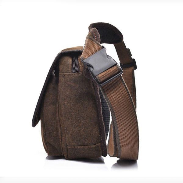 Hombres Lona Impermeable Casual Cross Body Bag Retro Riñonera