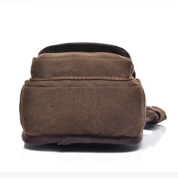 Hombres Lona Impermeable Casual Cross Body Bag Retro Riñonera