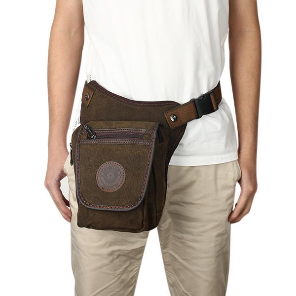 Hombres Lona Impermeable Casual Cross Body Bag Retro Riñonera