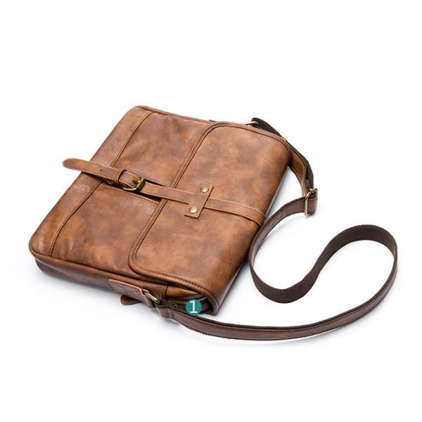 Hombres Minimalista Retro Casual Messenger Shoulder Crossbody Bag