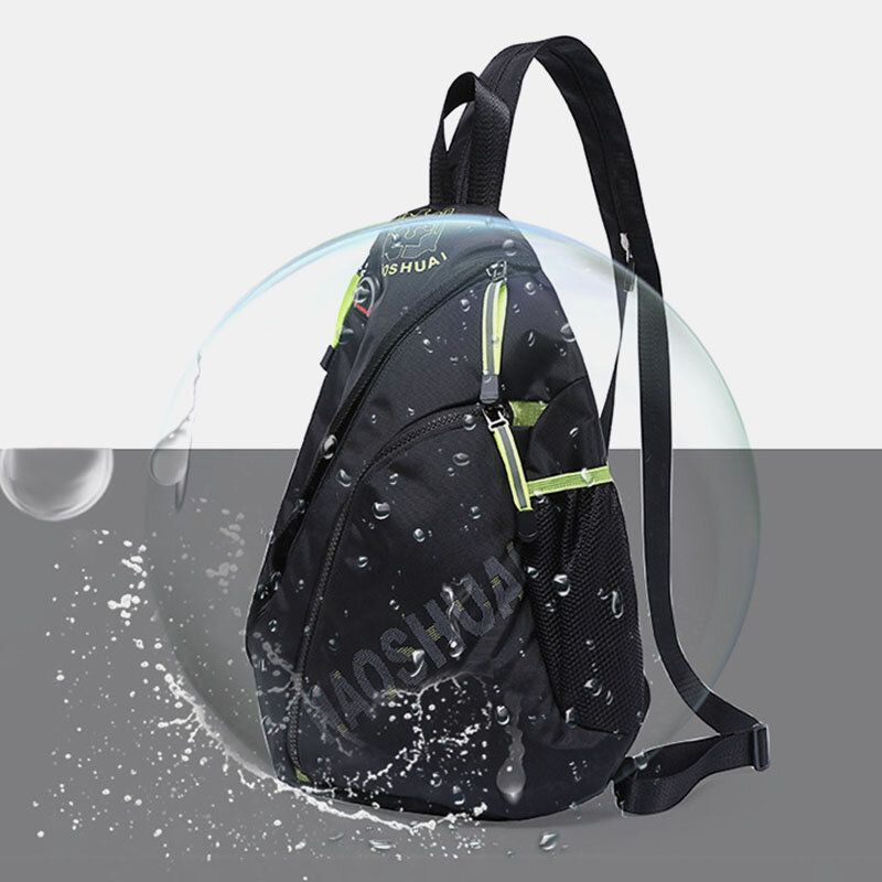 Hombres Moda Casual Bolso De Hombro Impermeable Bolso De Pecho Mochila