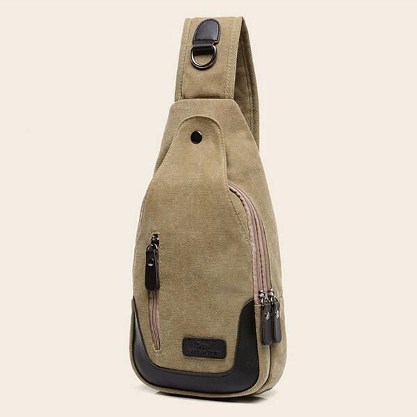 Hombres Mujeres Bolso De Hombreajero De Lona Retro Bolso De Hombro Paquete De Pecho