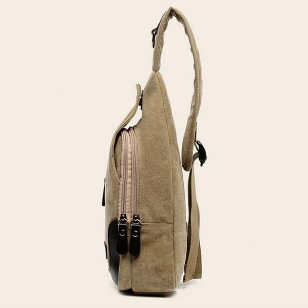 Hombres Mujeres Bolso De Hombreajero De Lona Retro Bolso De Hombro Paquete De Pecho