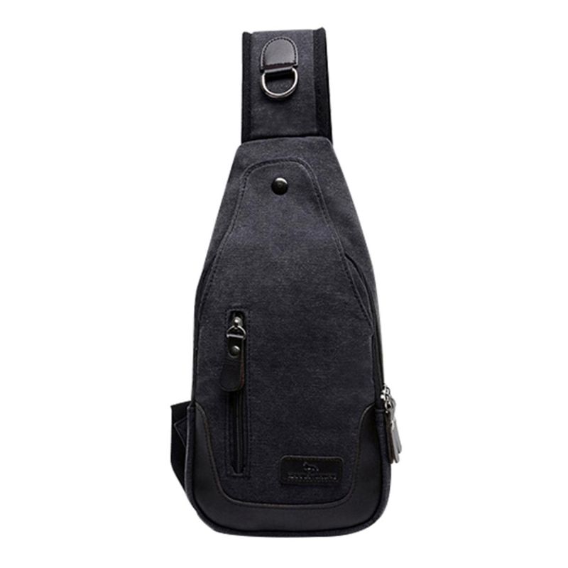 Hombres Mujeres Bolso De Hombreajero De Lona Retro Bolso De Hombro Paquete De Pecho