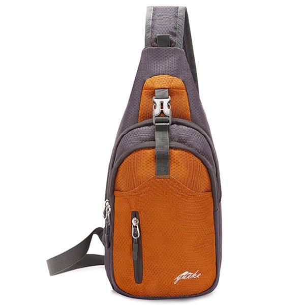 Hombres Mujeres Dacron Multicolor Crossbody Bag Chest Pack Sling Bolsa Para El Ocio