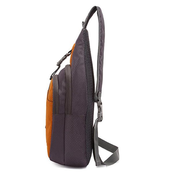 Hombres Mujeres Dacron Multicolor Crossbody Bag Chest Pack Sling Bolsa Para El Ocio