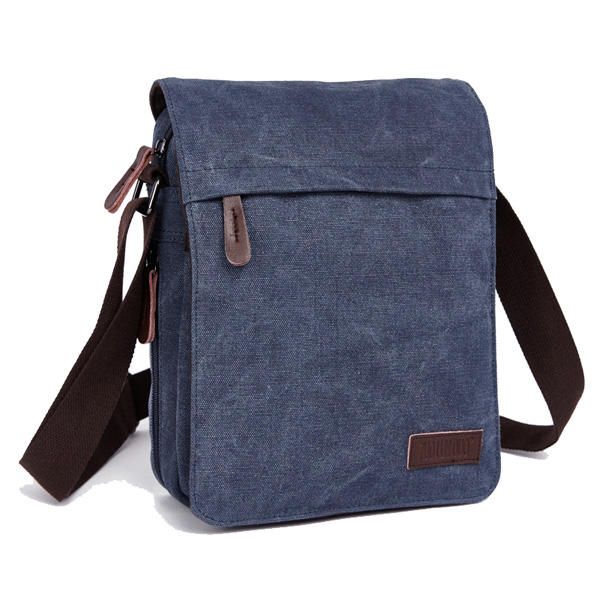 Hombres Mujeres Lona Ocio Multi Bolsillo Crossboby Bag Capacidad Bolsa De Hombro