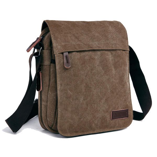 Hombres Mujeres Lona Ocio Multi Bolsillo Crossboby Bag Capacidad Bolsa De Hombro