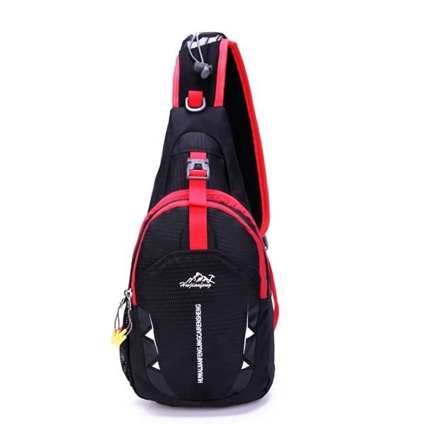 Hombres Mujeres Nylon Bolso Bandolera Impermeable Deporte Al Aire Libre Bolsa De Pecho Informal