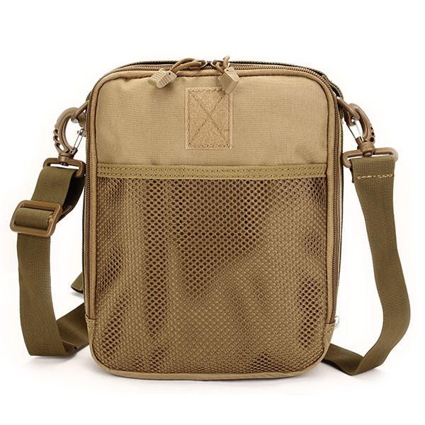 Hombres Mujeres Nylon Sport Outdoor Tactical Army Ipad Shoulder Crossbody Bag