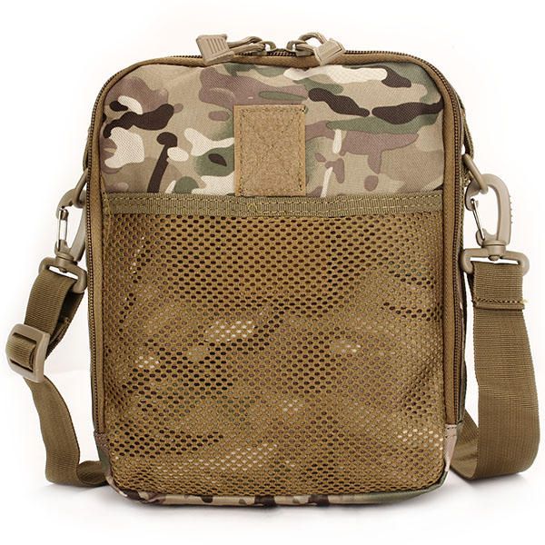 Hombres Mujeres Nylon Sport Outdoor Tactical Army Ipad Shoulder Crossbody Bag