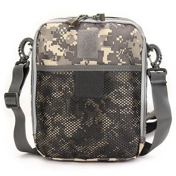 Hombres Mujeres Nylon Sport Outdoor Tactical Army Ipad Shoulder Crossbody Bag