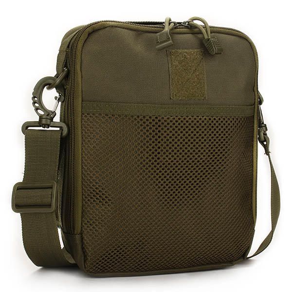 Hombres Mujeres Nylon Sport Outdoor Tactical Army Ipad Shoulder Crossbody Bag