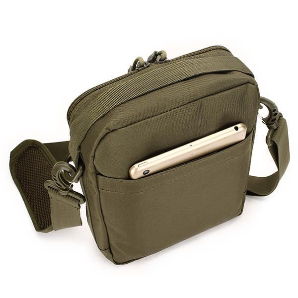 Hombres Mujeres Nylon Sport Outdoor Tactical Army Ipad Shoulder Crossbody Bag