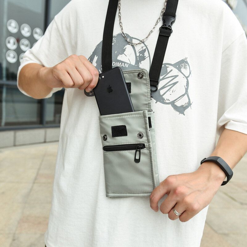 Hombres Multi-carry Expandible Multifunción Impermeable Casual Phone Bag Crossbody Bag Sling Bag