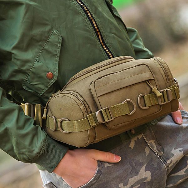 Hombres Nylon Al Aire Libre Impermeable Tactical Sling Bag Bolsa De Pecho Bolsa De Cintura Bolsa De Bandolera