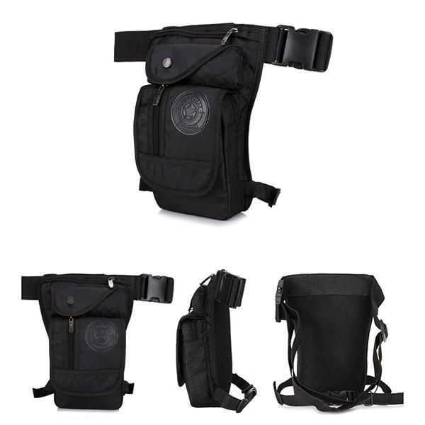 Hombres Nylon Drop Leg Bag Hip Bum Bag Riding Motocicleta Riñonera Al Aire Libre