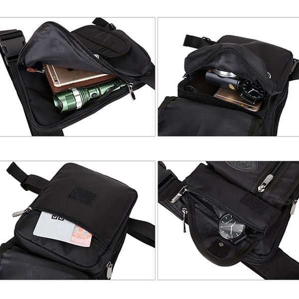 Hombres Nylon Drop Leg Bag Hip Bum Bag Riding Motocicleta Riñonera Al Aire Libre