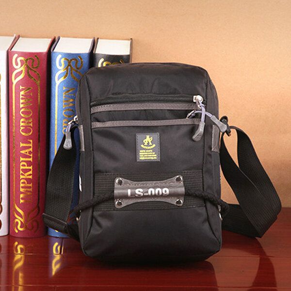 Hombres Nylon Multifuncional Outdooors Black Small Travel Shoulder Crossboby Bag