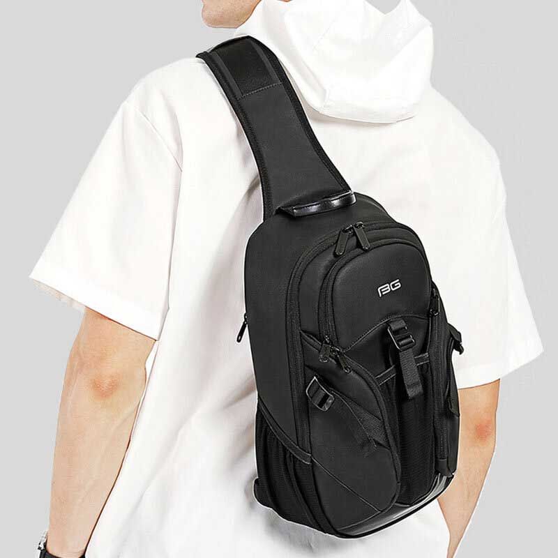 Hombres Oxford Antirrobo De Carga Usb Multibolsillos Impermeable Al Aire Libre Bandolera Bolsa De Pecho Bolsa De Honda