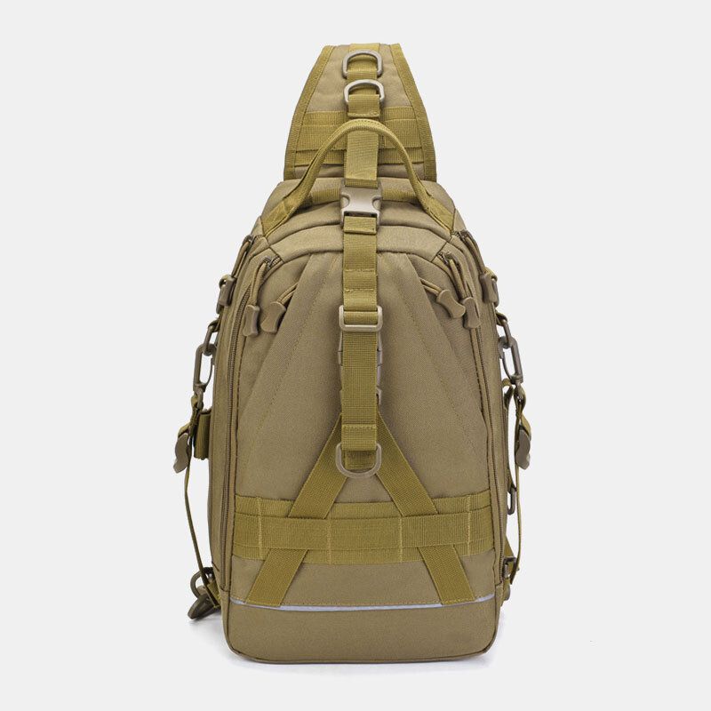 Hombres Oxford Camo Multifunción Impermeable Deportes Al Aire Libre Equitación Bolso De Hombro Táctico Bolso Bandolera Bolsa De Pecho