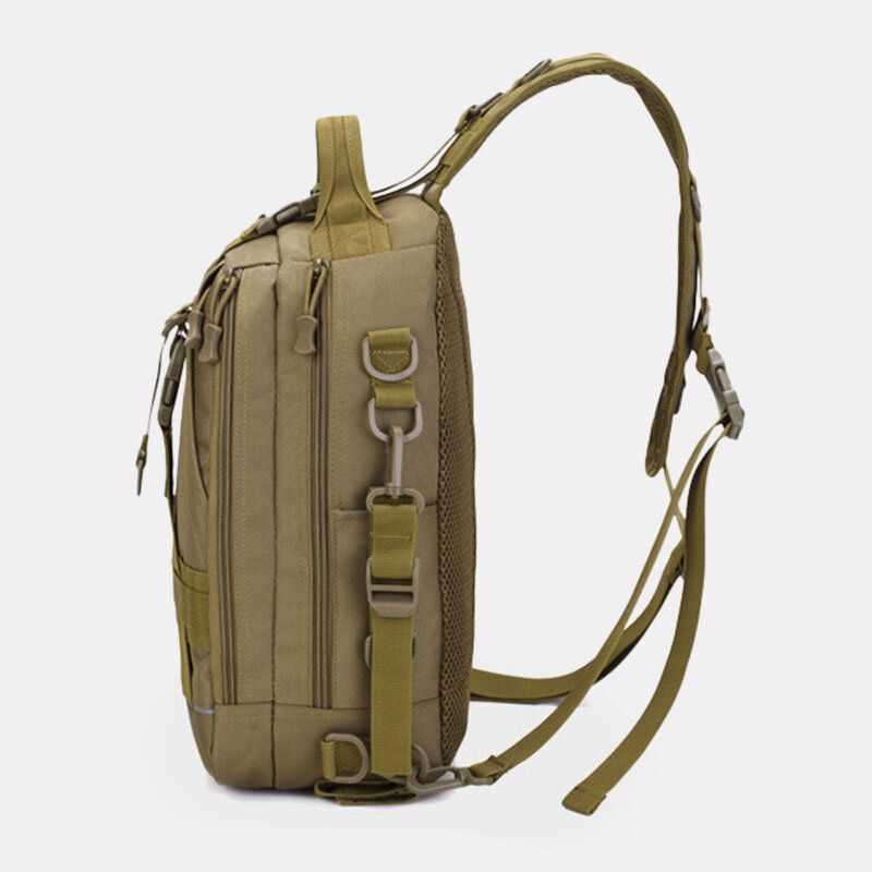 Hombres Oxford Camo Multifunción Impermeable Deportes Al Aire Libre Equitación Bolso De Hombro Táctico Bolso Bandolera Bolsa De Pecho