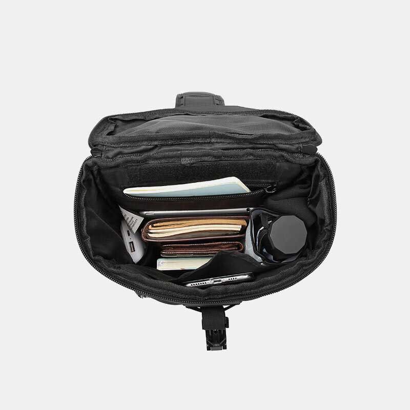 Hombres Oxford Carga Usb Multi-bolsillo 3 Ranuras Para Tarjetas Bolso Bandolera Impermeable Al Aire Libre Bolso Bandolera Bolso Bandolera