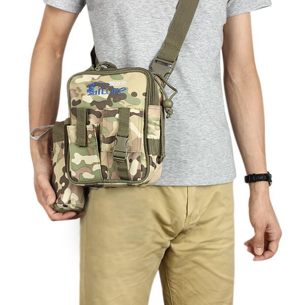 Hombres Oxford Cloth Outdoor Multifuncional Pesca Escalada Hombro Crossbody Bag