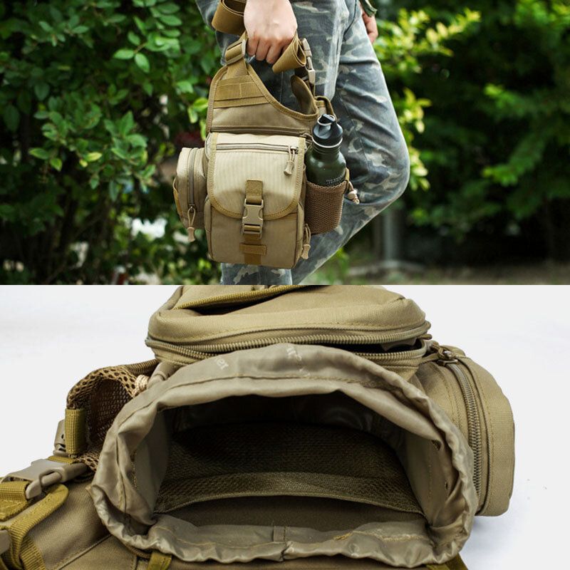 Hombres Oxford Deportes Para Montar Al Aire Libre Camo Impermeable Gran Capacidad Bolso Bandolera Riñonera Bolsa De Sillín