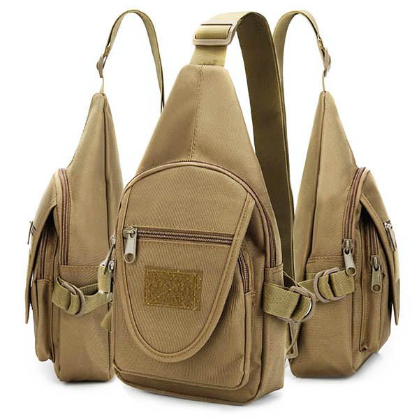 Hombres Oxford Mochila Hombro Pecho Senderismo Bolsa Militar