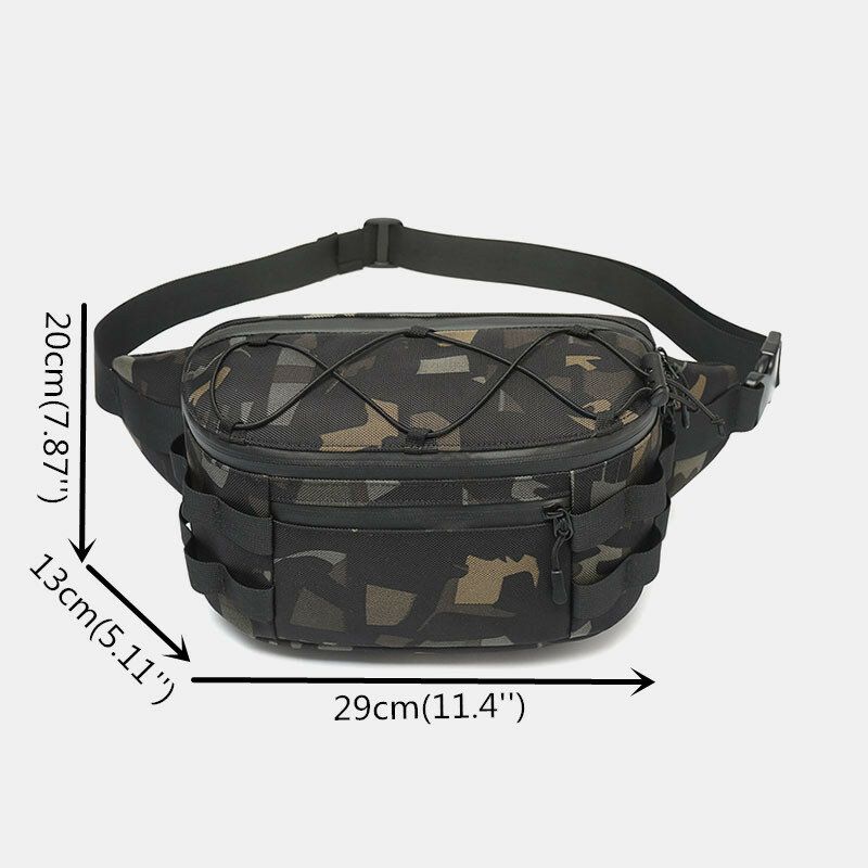 Hombres Oxford Multi-carry Anti-theft Multi-pocket Impermeable Casual Crossbody Bag Chest Bag Sling Bag