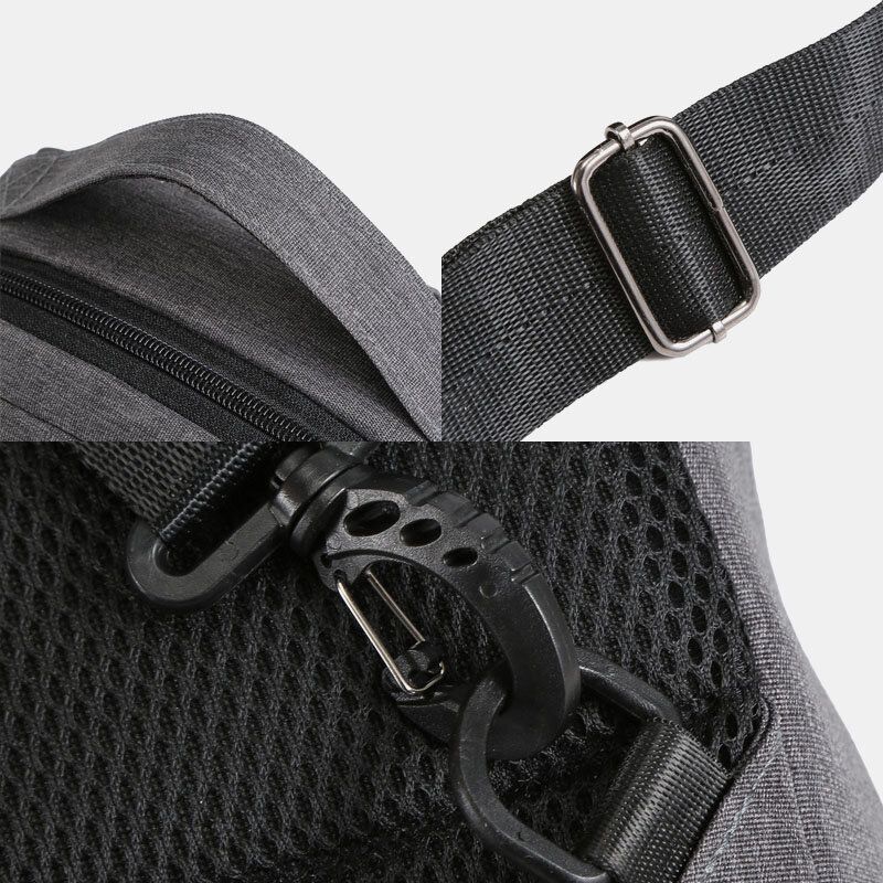 Hombres Poliéster Carga Usb Gran Capacidad Multicapas Bolso Bandolera De Negocios Bolso Bandolera Bolso Bandolera