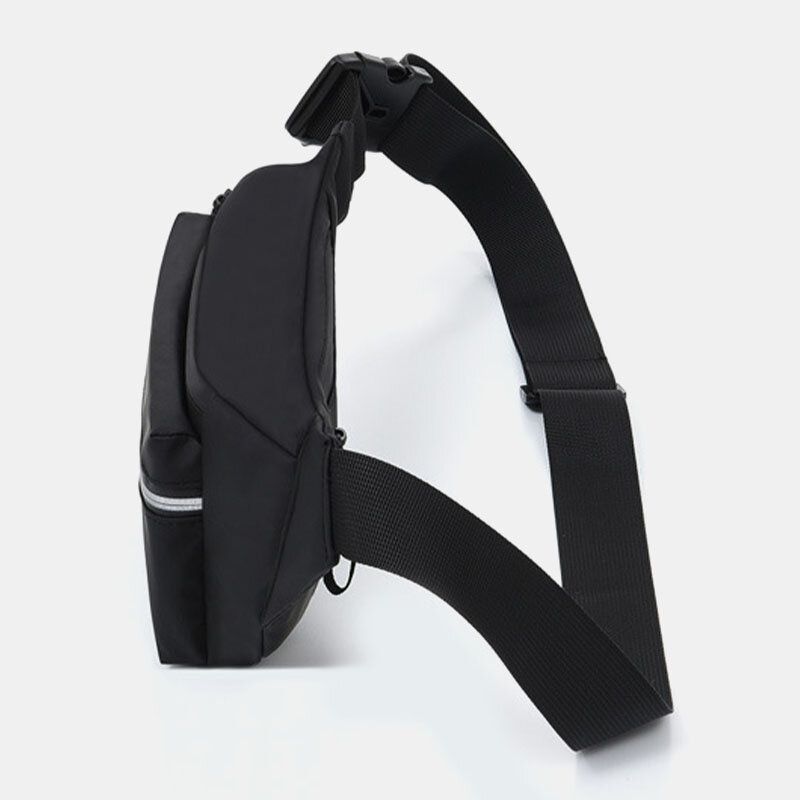 Hombres Poliéster Orificio Para Auriculares Multi-carry Bolso Bandolera Informal Impermeable Bolso En El Pecho Bolso Bandolera