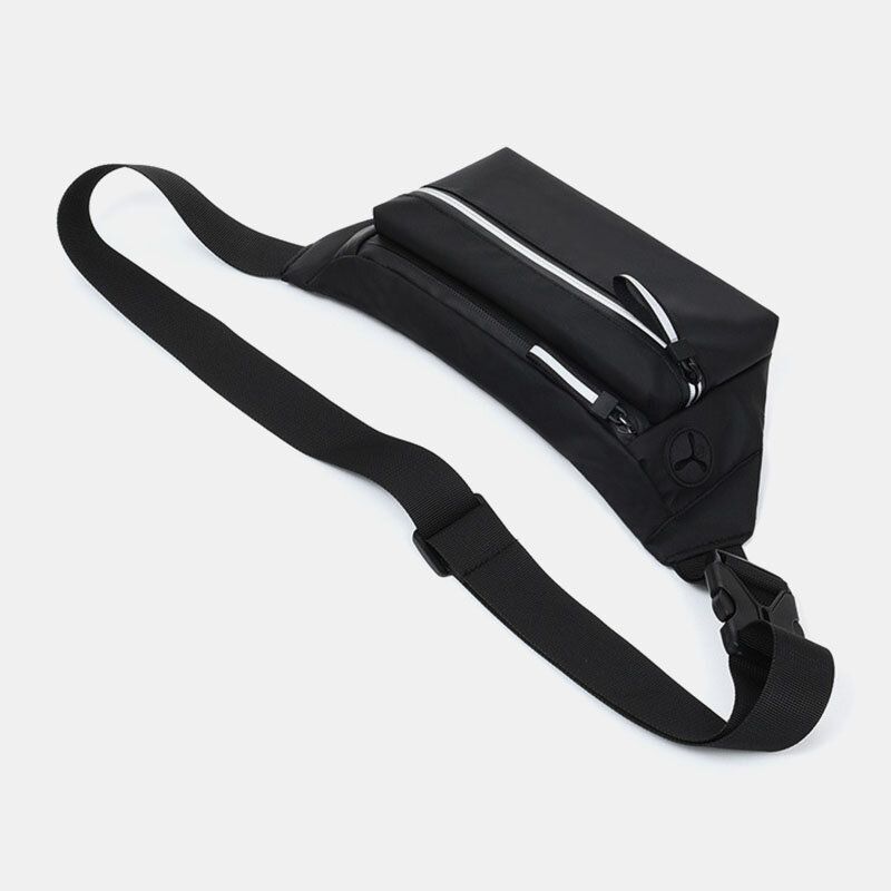 Hombres Poliéster Orificio Para Auriculares Multi-carry Bolso Bandolera Informal Impermeable Bolso En El Pecho Bolso Bandolera