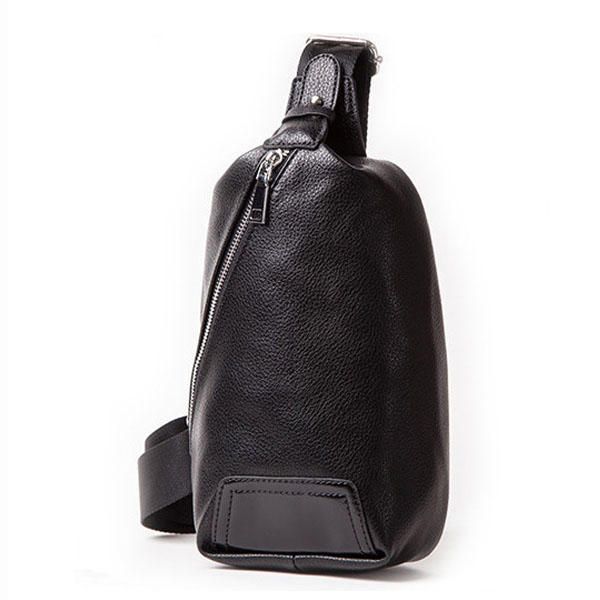 Hombres Pu Business Casual Coffee Black Shoulder Crossbody Bag