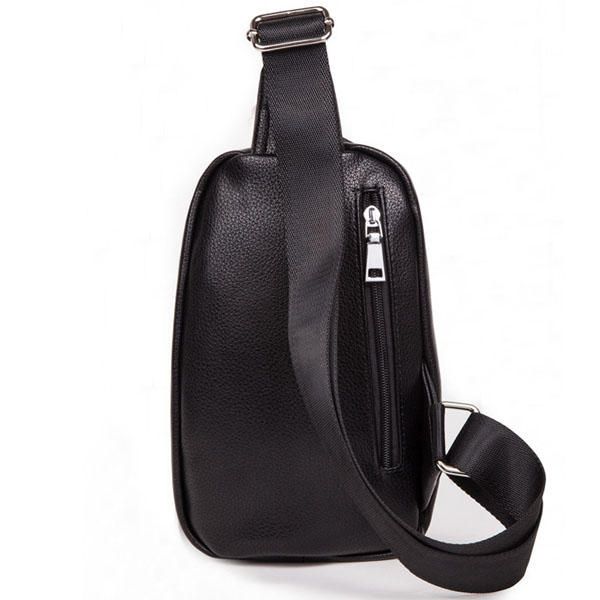 Hombres Pu Business Casual Coffee Black Shoulder Crossbody Bag