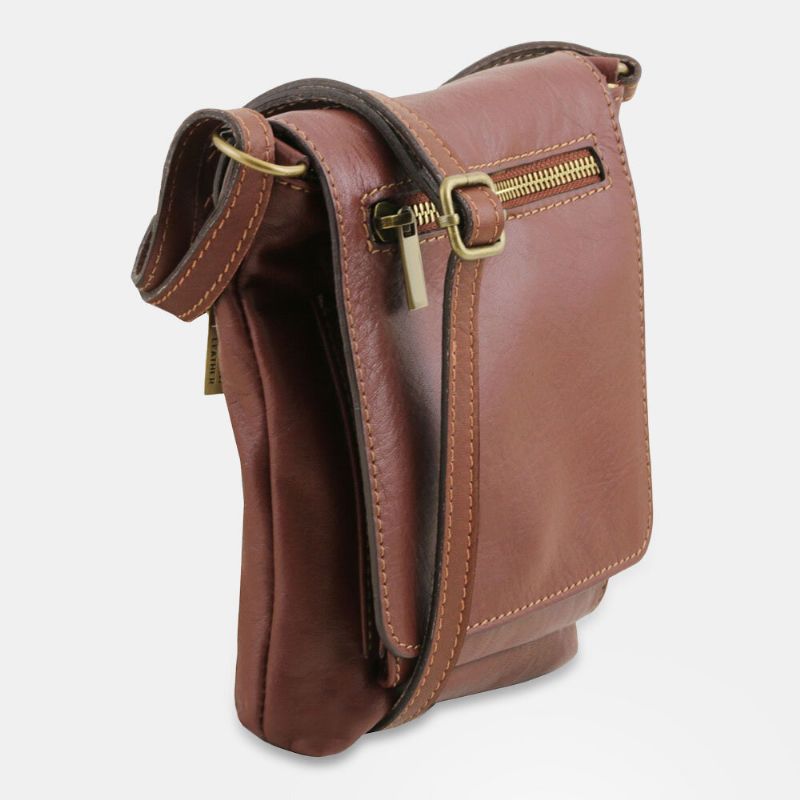 Hombres Pu Cuero Antirrobo Vintage 6.5 Pulgadas Bolso Para Teléfono Bolso Bandolera Bolso Bandolera