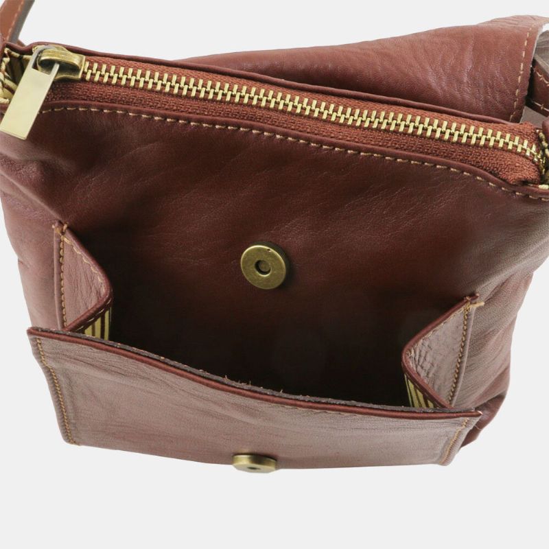 Hombres Pu Cuero Antirrobo Vintage 6.5 Pulgadas Bolso Para Teléfono Bolso Bandolera Bolso Bandolera