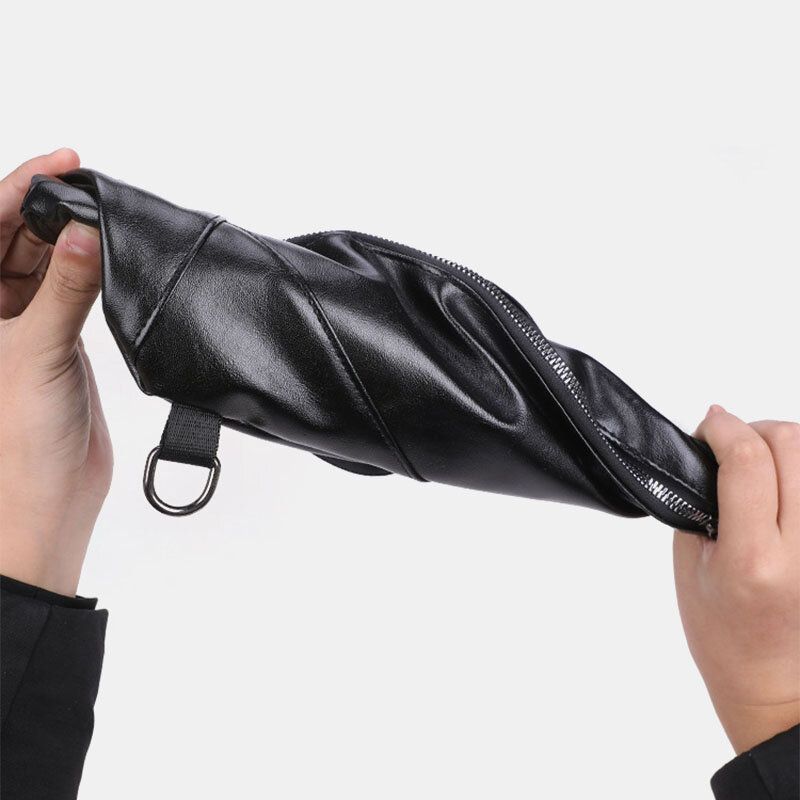 Hombres Pu Cuero Carga Usb Impermeable Casual Bolso Bandolera Bolso Bandolera Bolso Bandolera