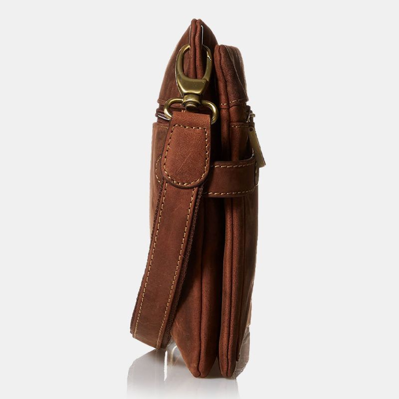 Hombres Pu Cuero Delgado Antirrobo 6.5 Pulgadas Bolsa De Teléfono Bolsa De Hombreajero Bolso Bandolera Bolso Bandolera